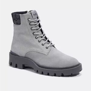 Coach Gray Rugged Boots with Durable Sole, NWOT, no box